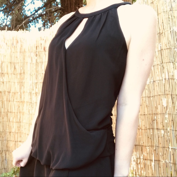 Banana Republic Tops - Banana Republic Flowy Black Lined Halter Blouse